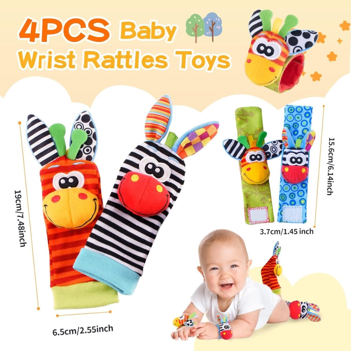 Wrist Rattles & Foot Finder Socks Set