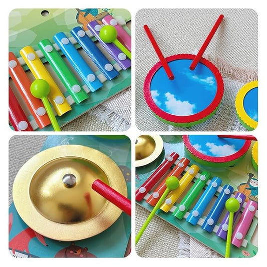 2-in-1 Drum & Zither Musical Toy Make & Create Studio