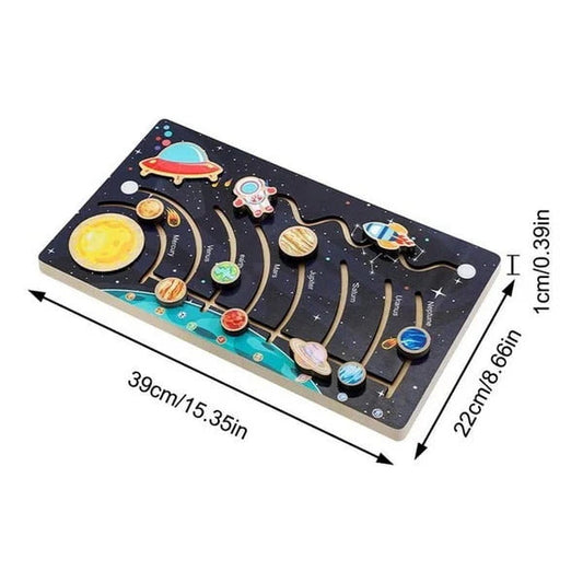 Wooden Solar System Busy Board Fundamental Learning