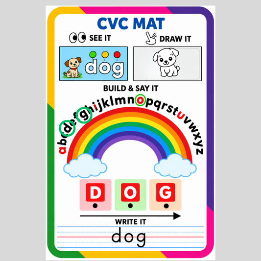 CVC Word Blending & Sound Board (Dry-erase)