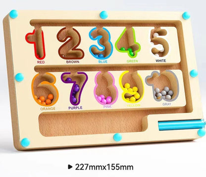 Magnetic Color & Number Maze Board