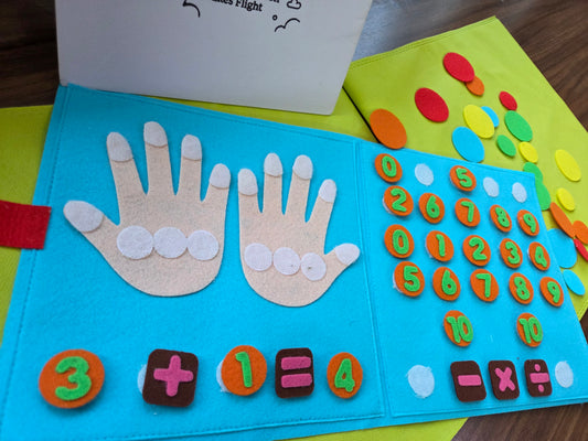 Developmental Play & Learning Mat – Felt Finger Gym for Math Fun (Hurry! Low In Stock)