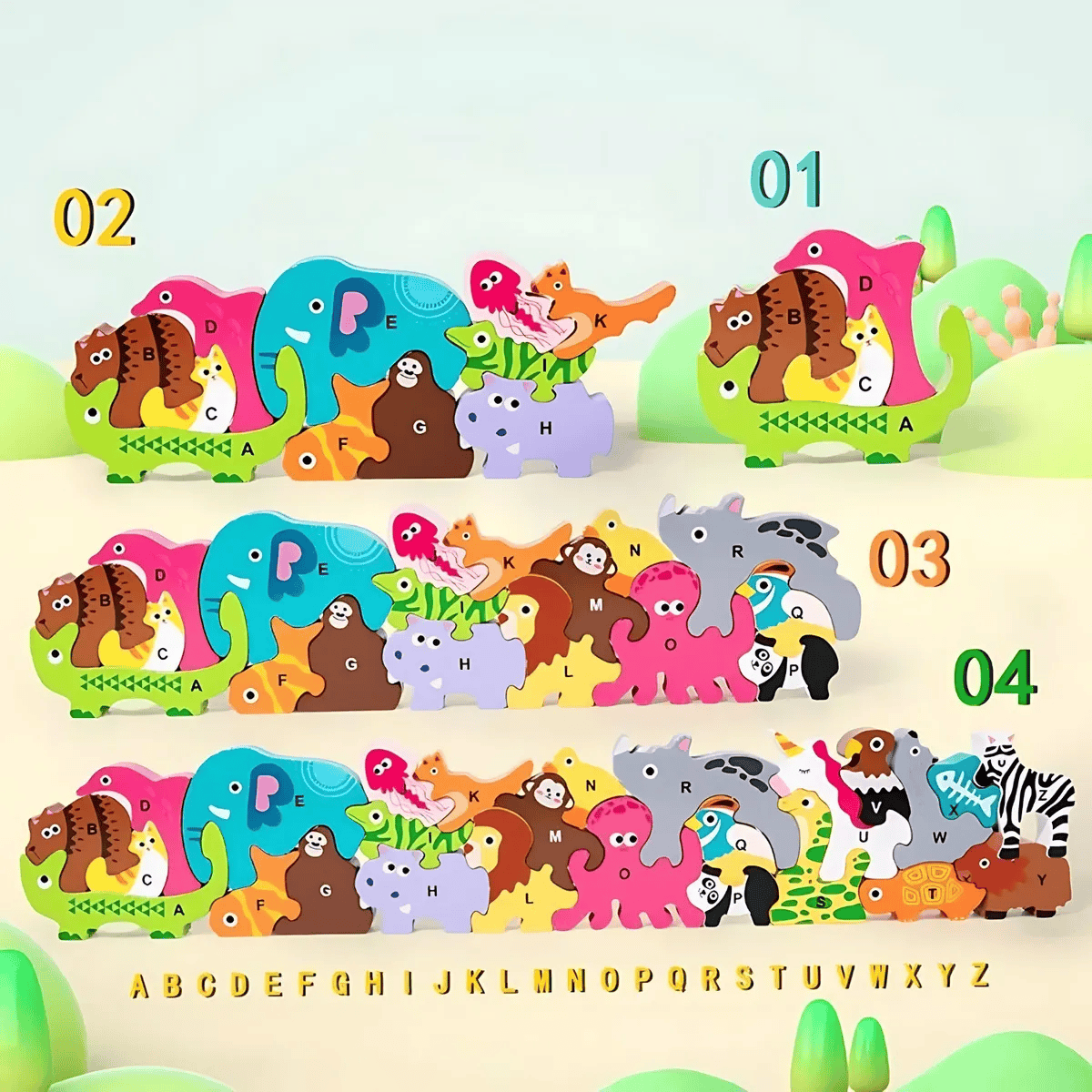 3D Alphabet Animal Puzzle