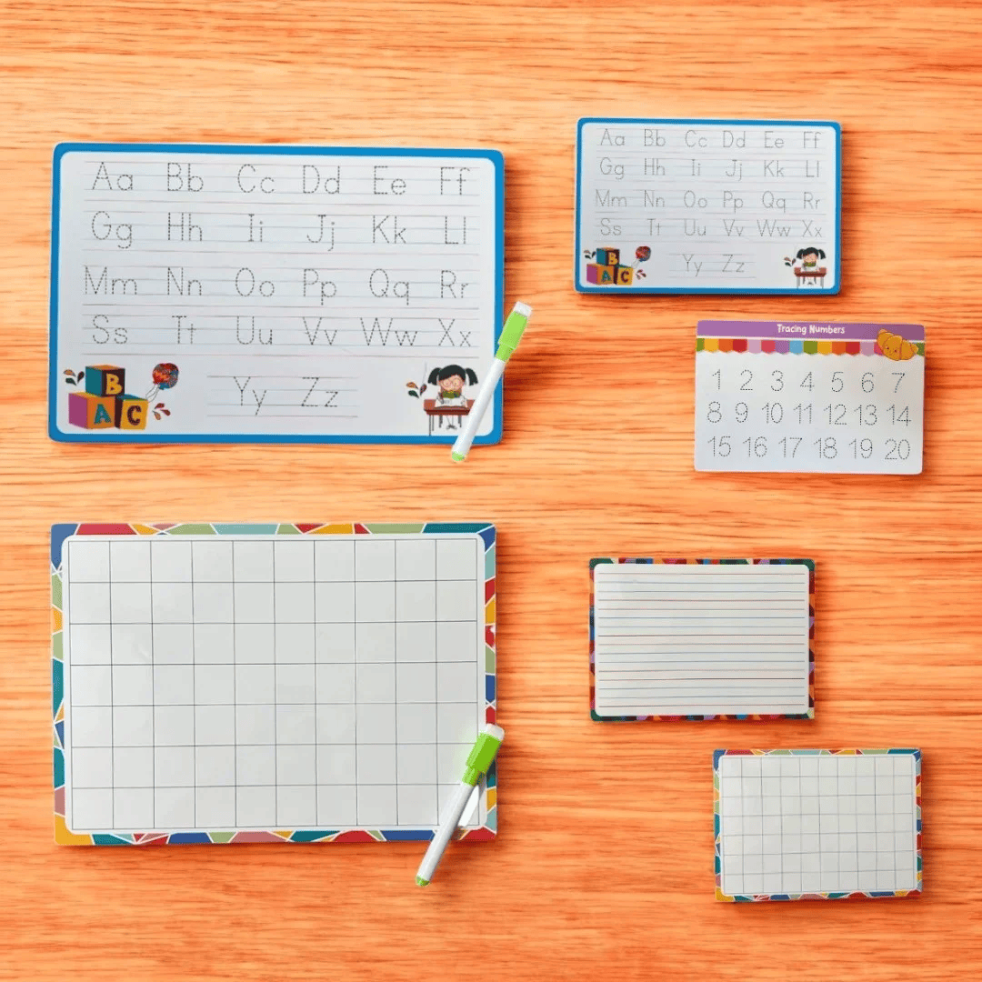 4 Lines & Alphabet & Number Tracing Board Combo – Wipe & Clean