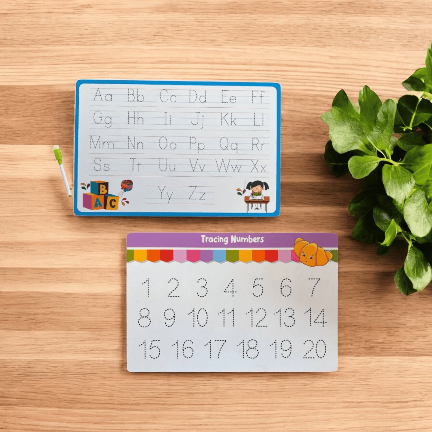 4 Lines & Alphabet & Number Tracing Board Combo – Wipe & Clean