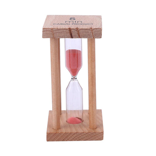 5 Minutes Wooden Hourglass: Kids Learning Timer