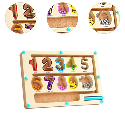 Magnetic Color & Number Maze Board