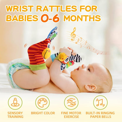 Wrist Rattles & Foot Finder Socks Set