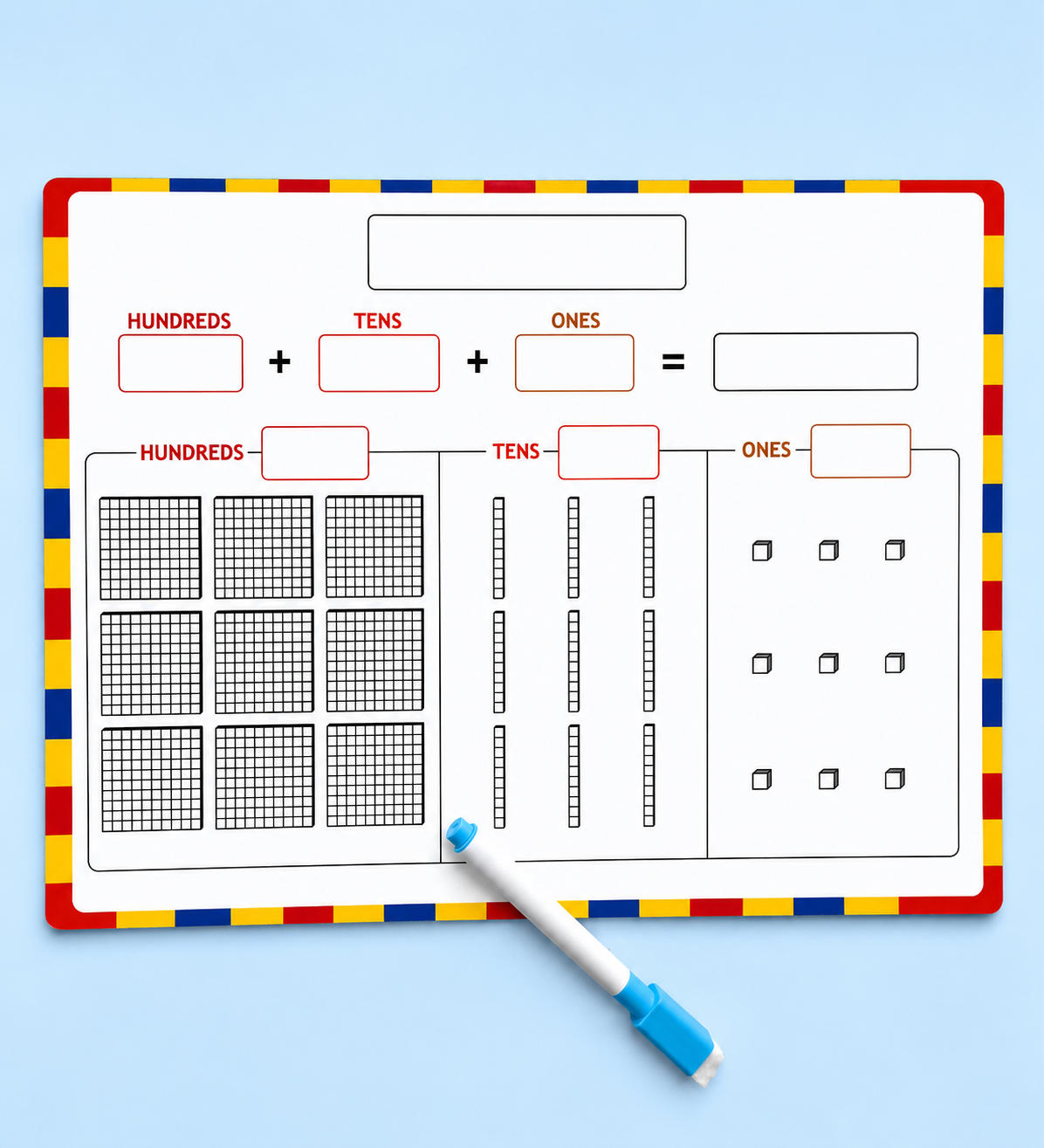 Place Value Board - Double Sided Dry Erase