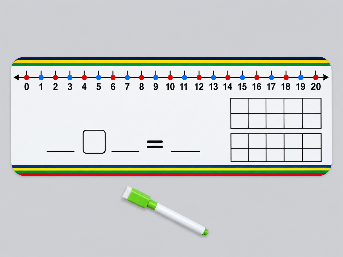 Number Line Board with TEN FRAME (Addition, Subtraction, Multiplication & division)
