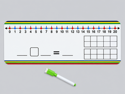 Number Line Board with TEN FRAME (Addition, Subtraction, Multiplication & division)