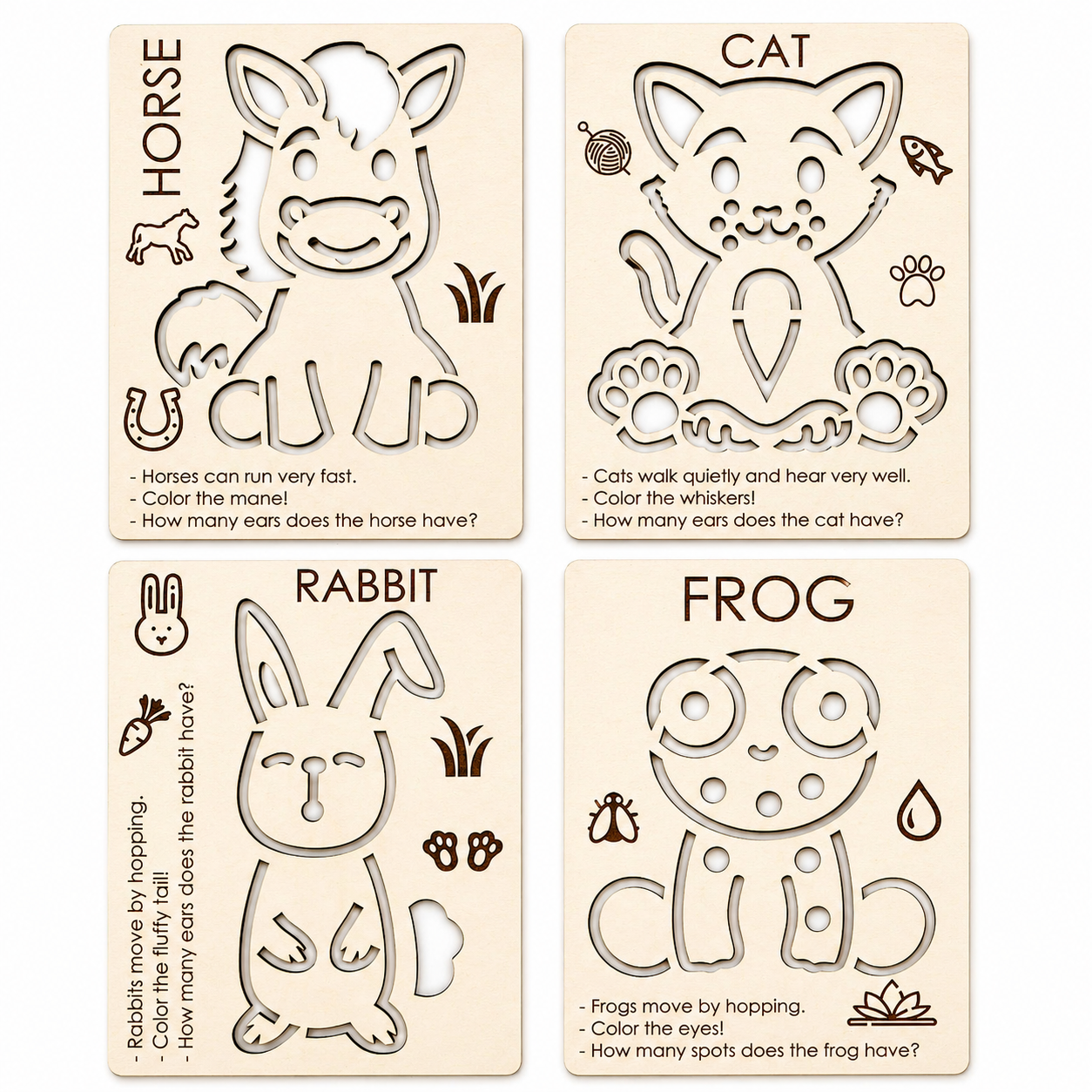 Montessori Farm Animals (Set of 14 with storage box)