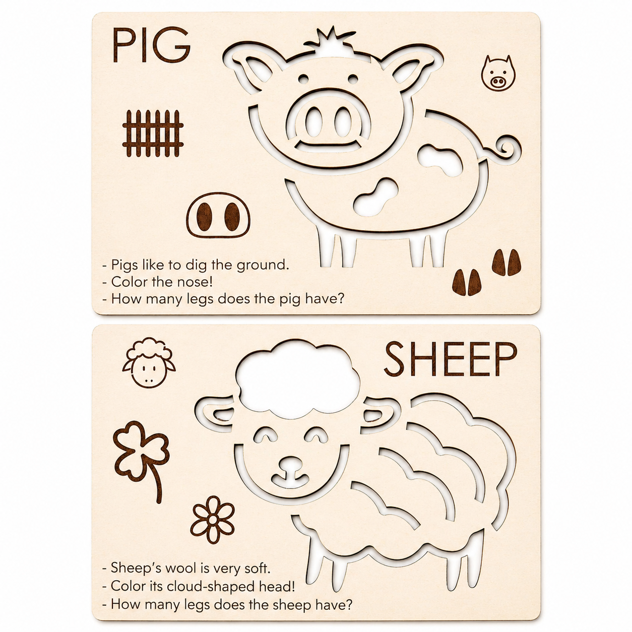 Montessori Farm Animals (Set of 14 with storage box)