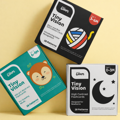 Visual Stimulation Flashcards for Babies 0- 12 months (Set of 3)