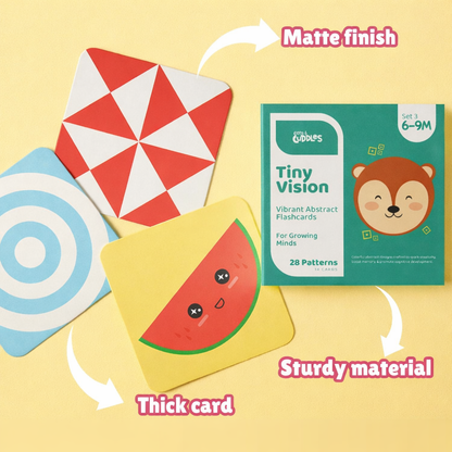 Visual Stimulation Flashcards for Babies 0- 12 months (Set of 3)