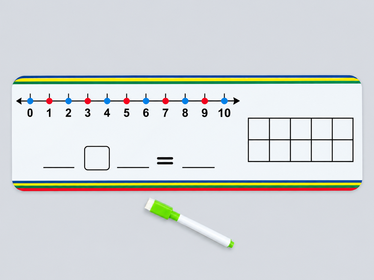 Number Line Board with TEN FRAME (Addition, Subtraction, Multiplication & division)