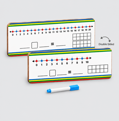 Number Line Board with TEN FRAME (Addition, Subtraction, Multiplication & division)