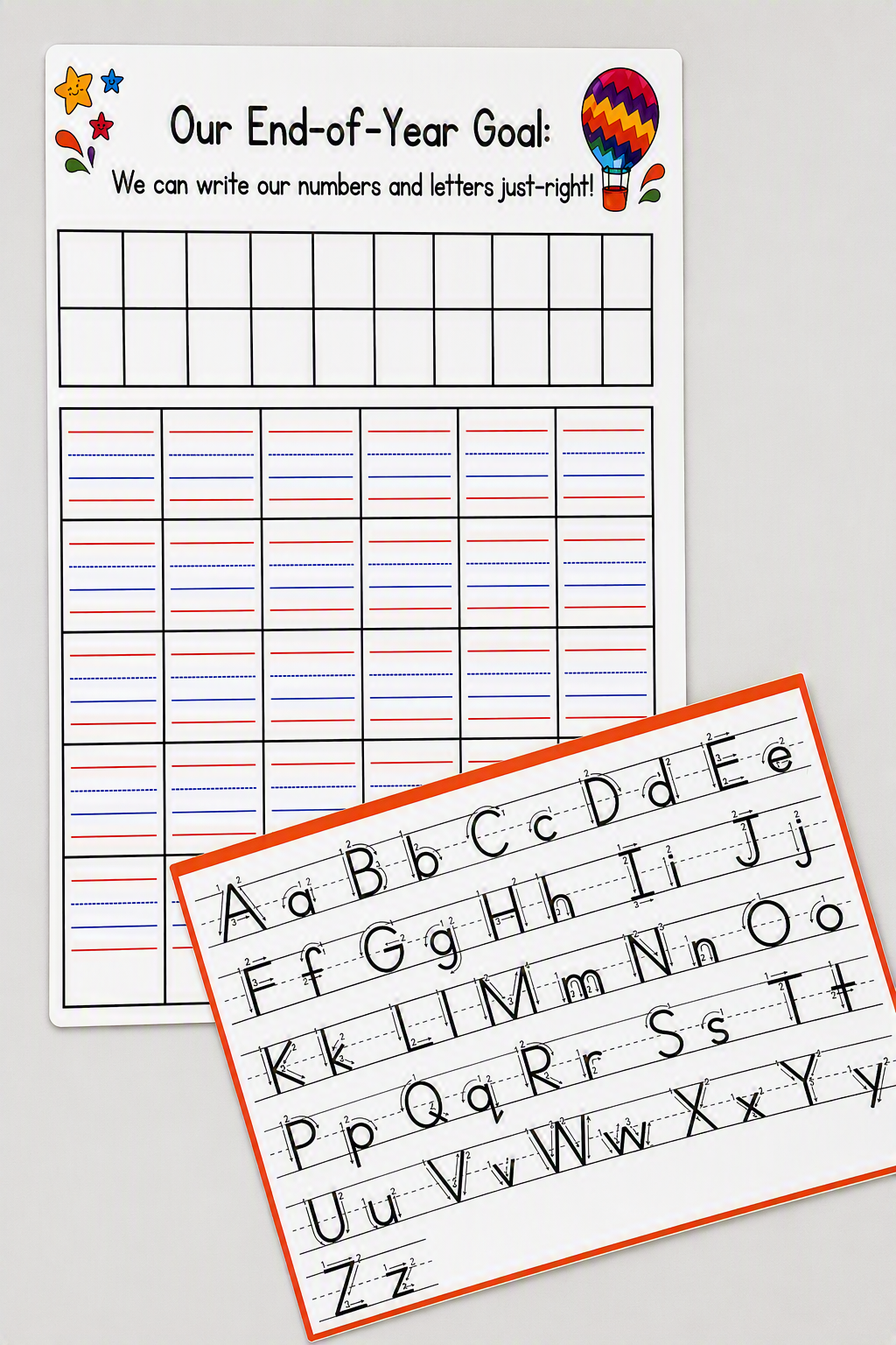 Alphabet Number Practice Board (Dry-erase, Dual-Sided)