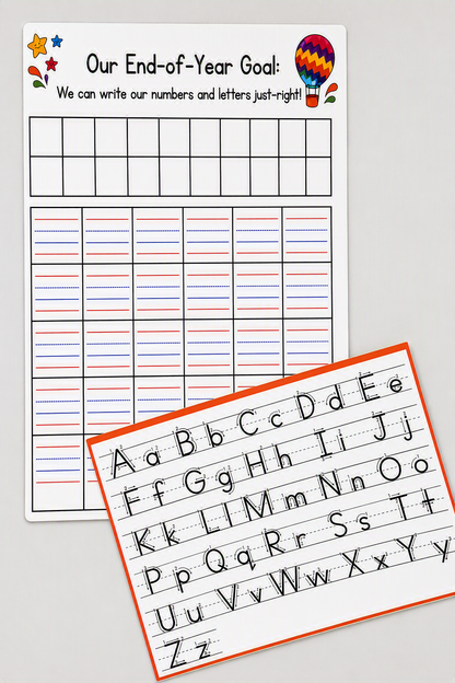 Alphabet Number Practice Board (Dry-erase, Dual-Sided)