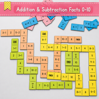 Domino subitizing math operations (Set of 5)