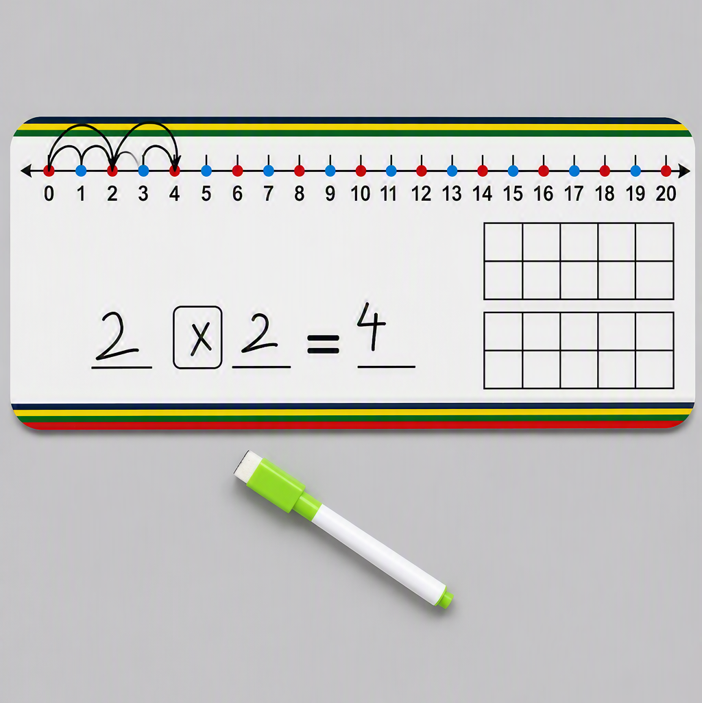 Number Line Board with TEN FRAME (Addition, Subtraction, Multiplication & division)