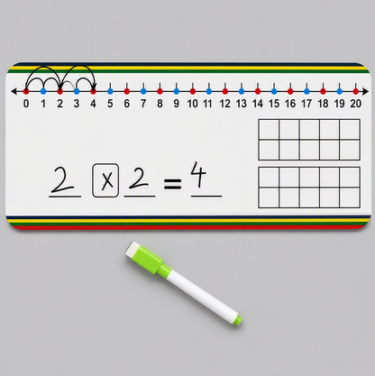 Number Line Board with TEN FRAME (Addition, Subtraction, Multiplication & division)
