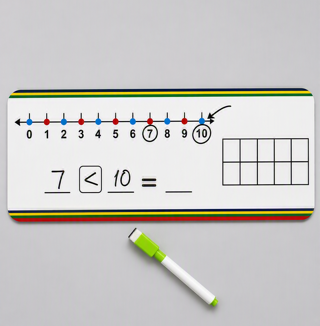 Number Line Board with TEN FRAME (Addition, Subtraction, Multiplication & division)