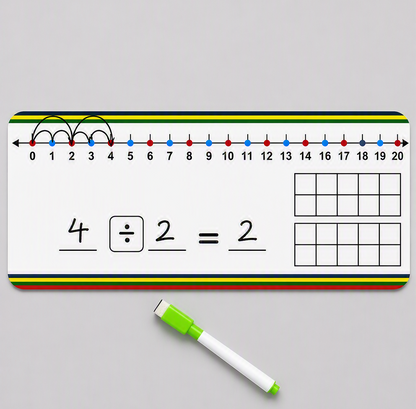 Number Line Board with TEN FRAME (Addition, Subtraction, Multiplication & division)