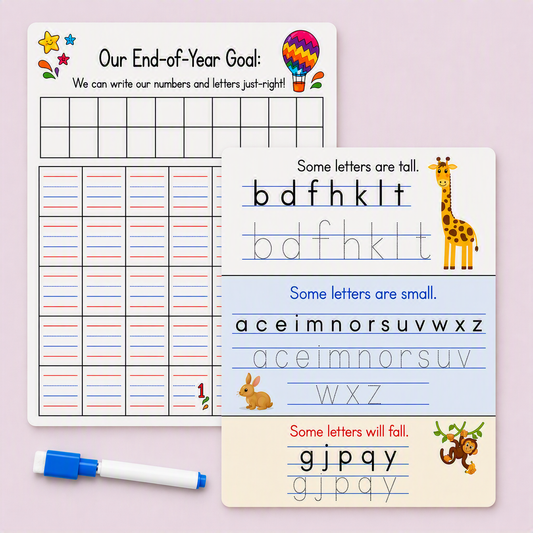 Alphabet Number Practice Board (Dry-erase, Dual-Sided)