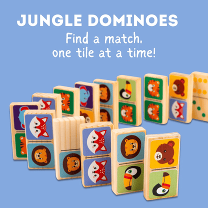Wooden Animal Faces Dominoes Cognitive & Motor Skills