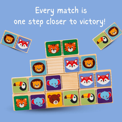 Wooden Animal Faces Dominoes Cognitive & Motor Skills