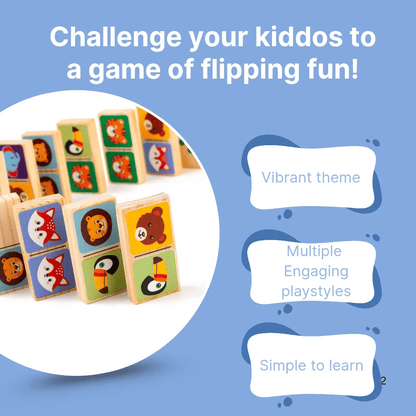 Wooden Animal Faces Dominoes Cognitive & Motor Skills