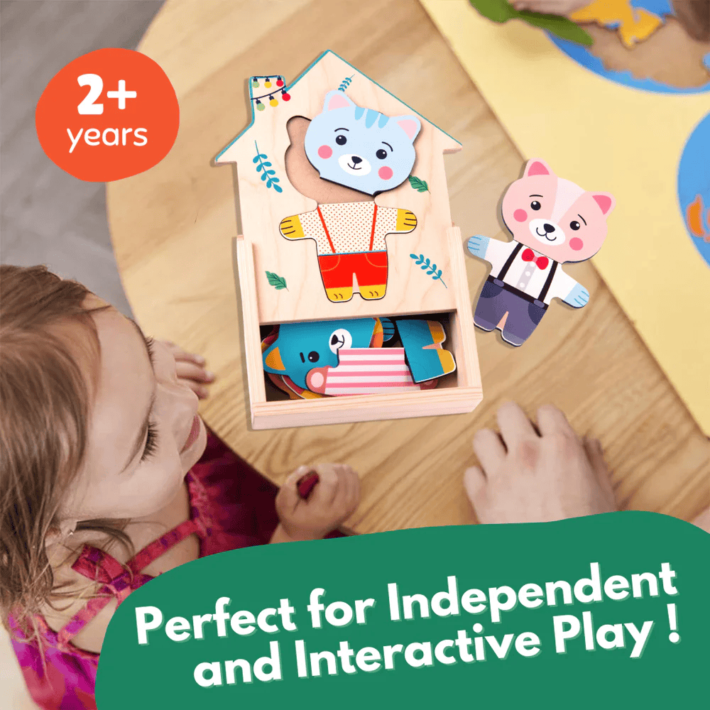 Wooden Animals Zoo Crew Mix & Match Dress Up Game