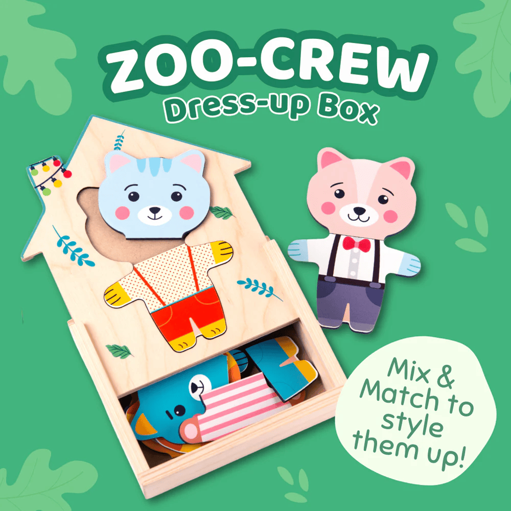 Wooden Animals Zoo Crew Mix & Match Dress Up Game