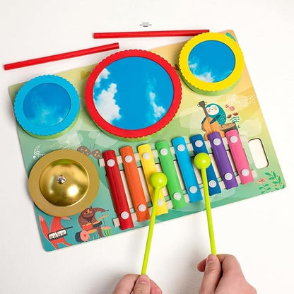 2-in-1 Drum & Zither Musical Toy