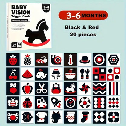 Visual Stimulation Flashcards for Babies 0- 12 months (Set of 3)