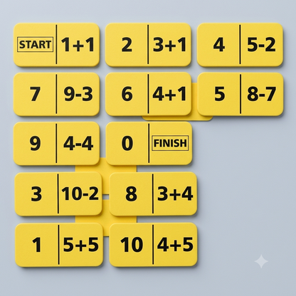 Domino subitizing math operations (Set of 5)
