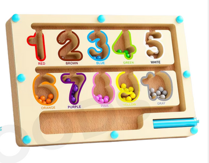 Magnetic Color & Number Maze Board