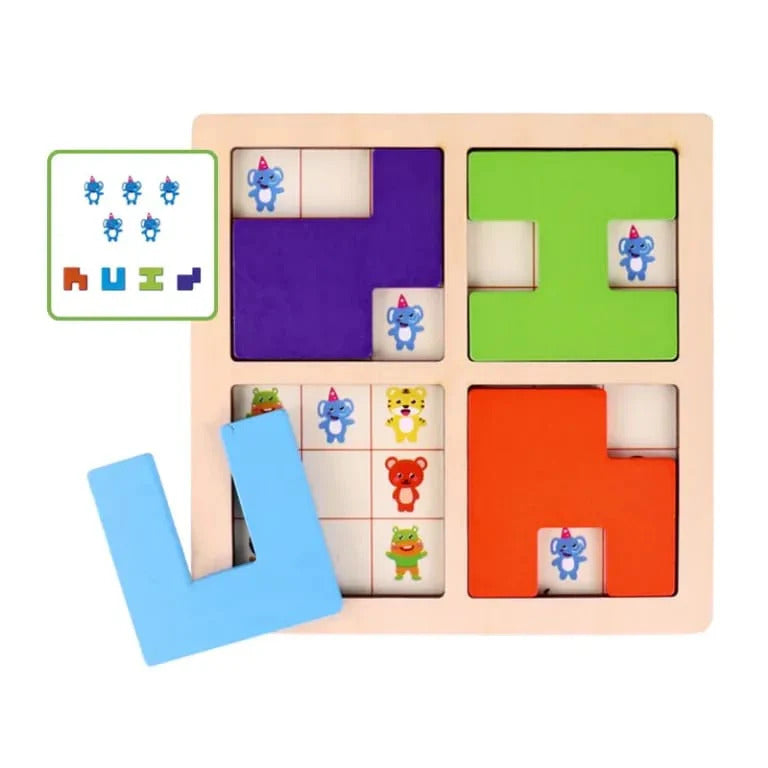 Wooden Hide & Seek Puzzle – Spot, Match & Outsmart the Board!