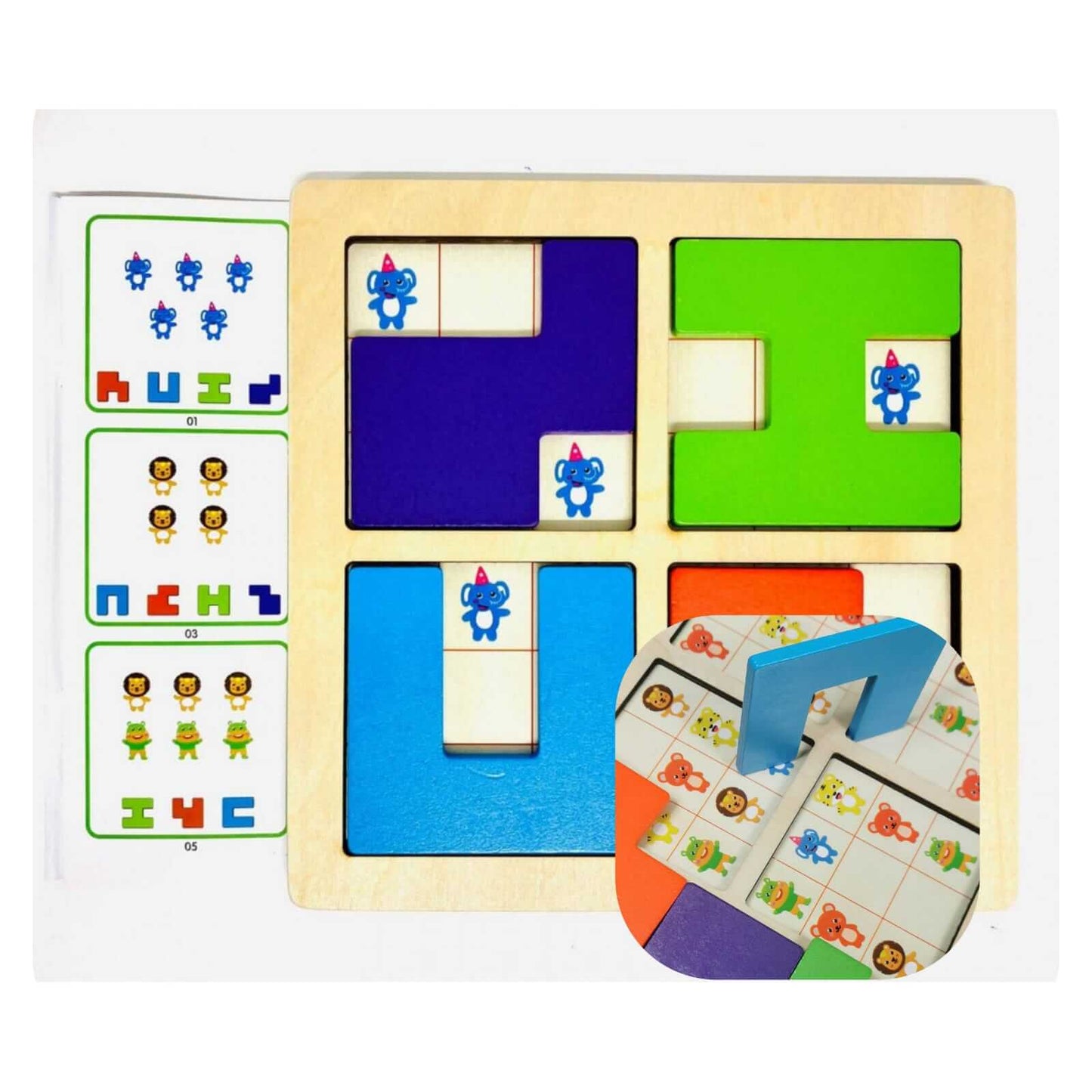 Wooden Hide & Seek Puzzle – Spot, Match & Outsmart the Board!