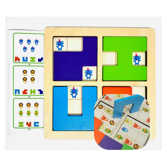 Wooden Hide & Seek Puzzle – Spot, Match & Outsmart the Board!