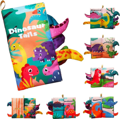 Touch and Feel Sensory Soft Cloth Book (‎Dinosaur Theme)