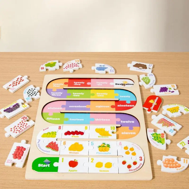 S SHAPED WOODEN PUZZLE BOARD