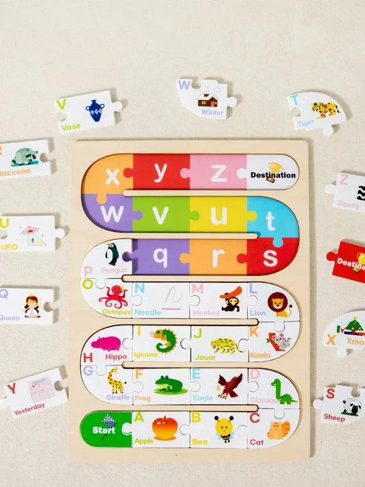 S SHAPED WOODEN PUZZLE BOARD