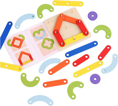 ShapeBuilder Wooden Pegboard Creativity Set Fundamental Learning