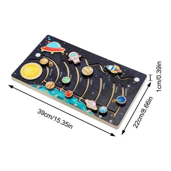 Wooden Solar System Busy Board