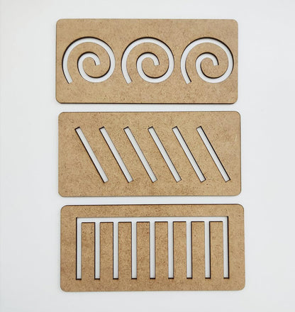 Educational Wood Handwriting Stencil Set With Box (24 piece) Fundamental Learning