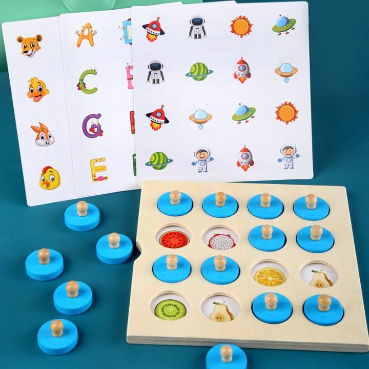 Peek-a-Boo Memory Box – Wooden Matching Game