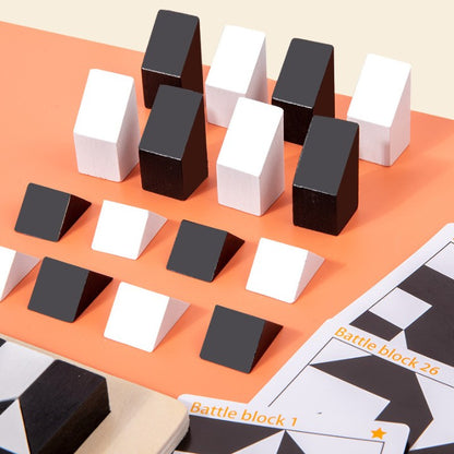 Wooden Brain Teaser with 80 Challenges - STEM Logic Game