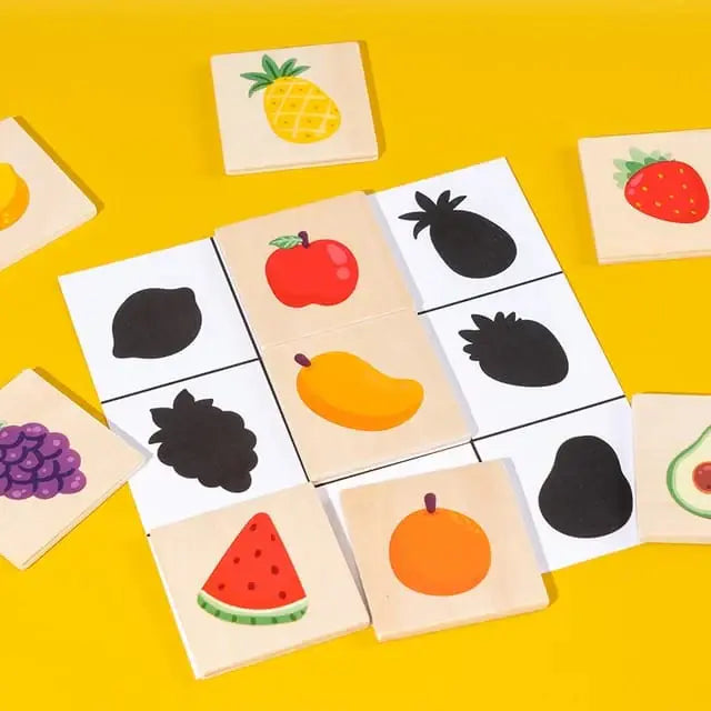 Wooden Shadow Matching Puzzle Game – Cognitive Skill Builder